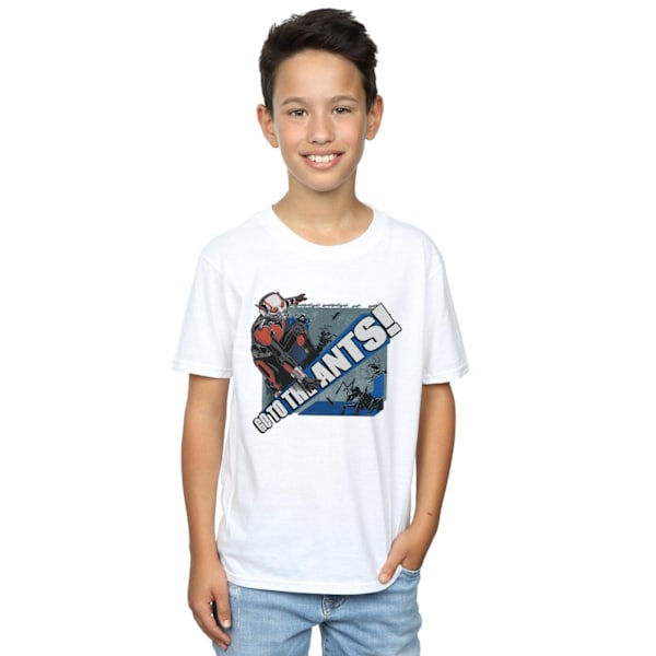 Marvel Boys Ant-Man Go To The Ants T-Shirt 7-8 År Vit White 7-8 Years