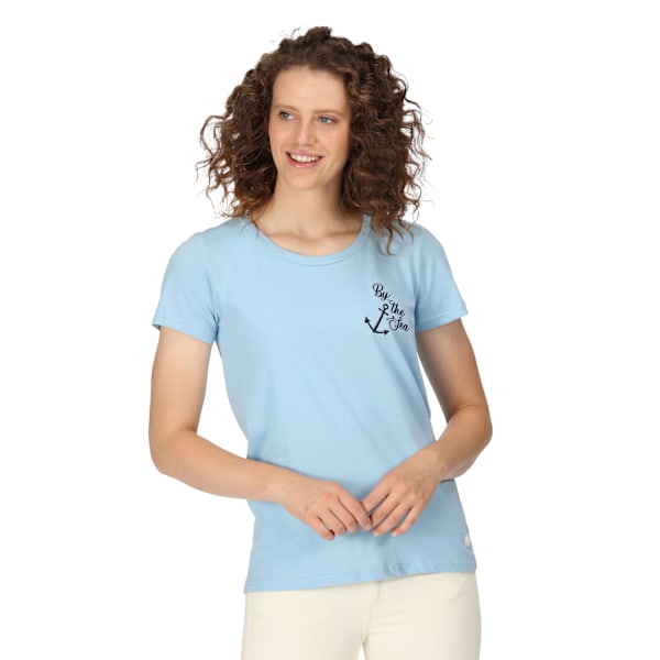 Regatta Dam/Kvinnor Filandra VII By The Sea Anchor T-Shirt 8 Powder Blue 8 UK