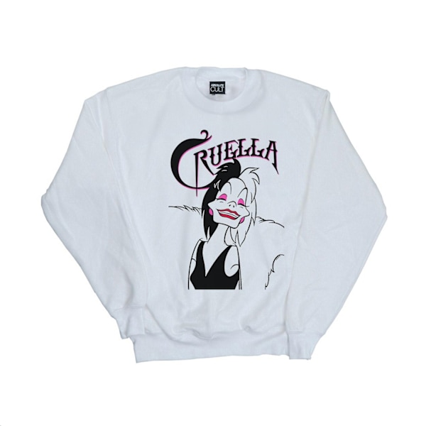 Disney Boys Cruella De Vil Evil Smile Sweatshirt 9-11 år Vit White 9-11 Years