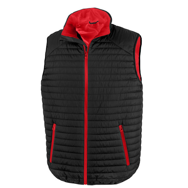 Result Unisex Vuxen Thermoquilt Gilet XXL Svart/Röd Black/Red XXL