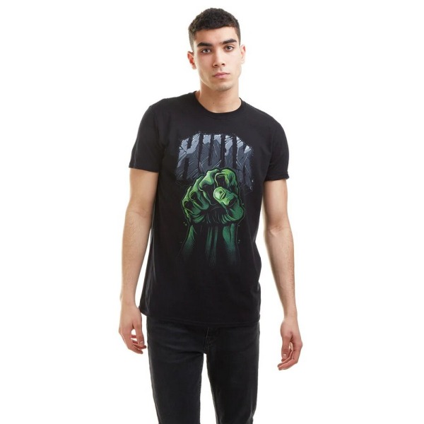 Hulk Herr Fist T-Shirt S Svart/Grön Black/Green S