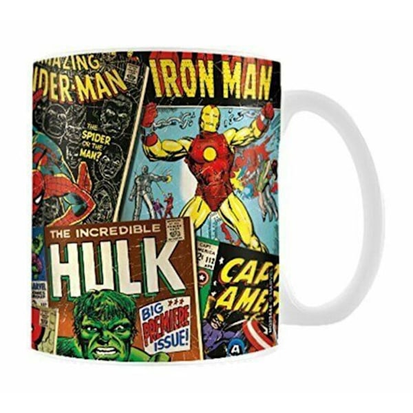 Marvel Retro Comic Cover Mug En Storlek Flerfärgad Multicoloured One Size