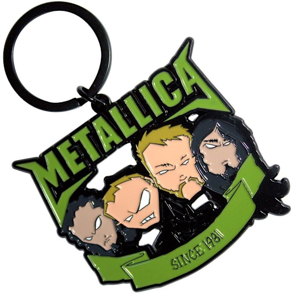 Metallica Sedan 1981 Heads Dubbelsidig Nyckelring One Size Multic Multicoloured One Size