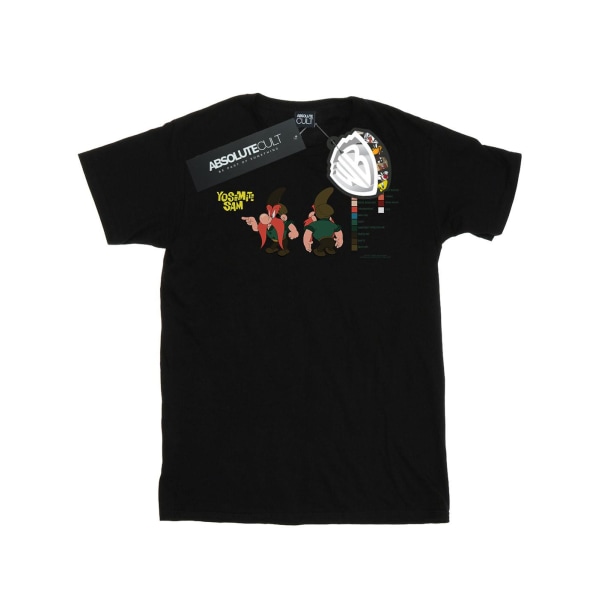 Looney Tunes Mens Yosemite Sam Färgkod T-shirt XL Svart Black XL