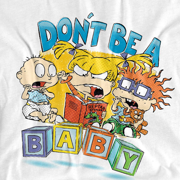 Rugrats Unisex Vuxen Don´t Be A Baby Blocks T-Shirt L Vit White L