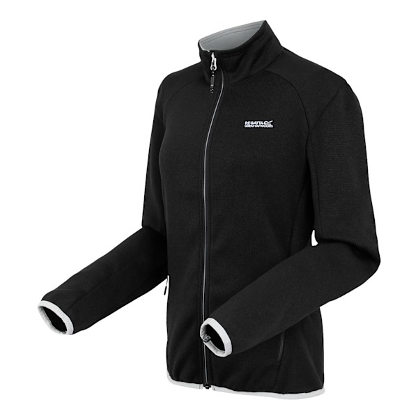 Regatta Dam Fleecejacka Newhill II med Full Zip, Storlek 14 UK B Black/Oyster Mushroom 14 UK