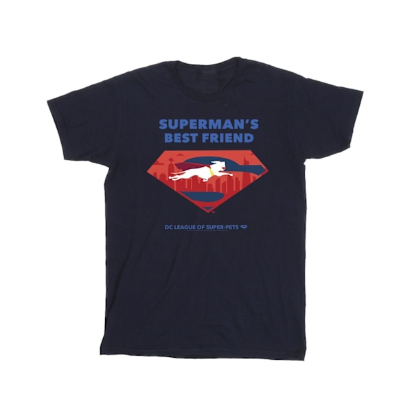 DC Comics Boys DC Comics DC League Of Super-Pets Supermans bästa vän T-shirt 3-4 år Marinblå Navy Blue 3-4 Years