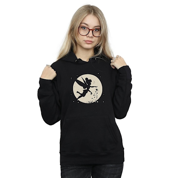 Tinkerbell Dam/Kvinnor Måne Croppad Hoodie XXL Svart Black XXL