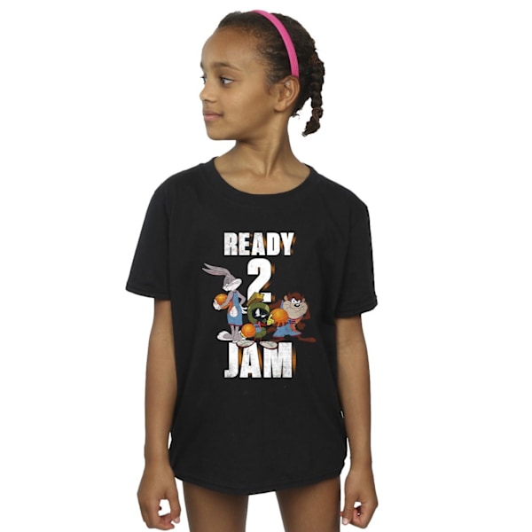 Space Jam: A New Legacy Girls Ready 2 Jam Bomull T-shirt 3-4 år Black 3-4 Years