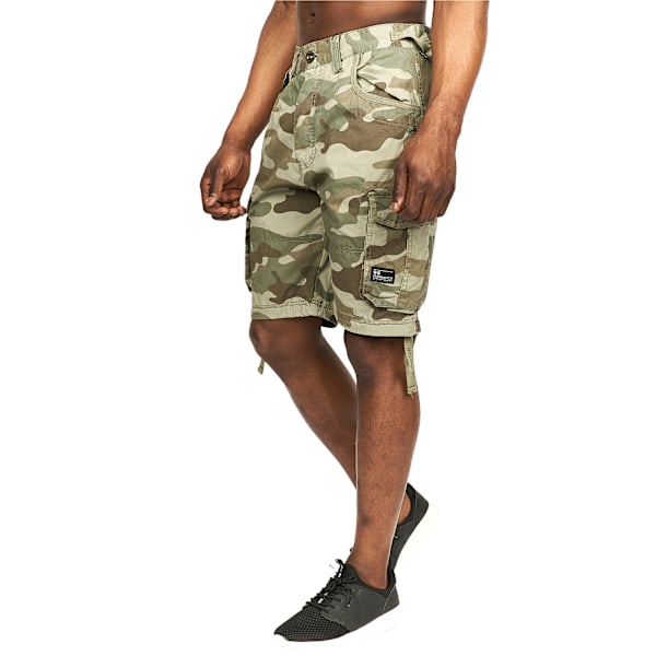 Crosshatch Jimster Camo Cargo Shorts 30R Olive Olive 30R