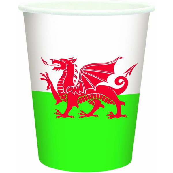 Amscan Welsh Flag Party Cup One Size Vit/Grön/Röd White/Green/Red One Size