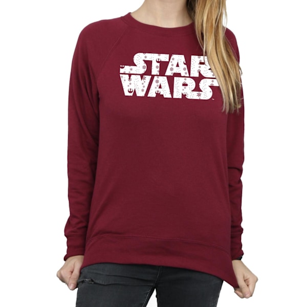 Star Wars Dam/Damer Jul-Logotyp Sweatshirt M Bourgogne Burgundy M