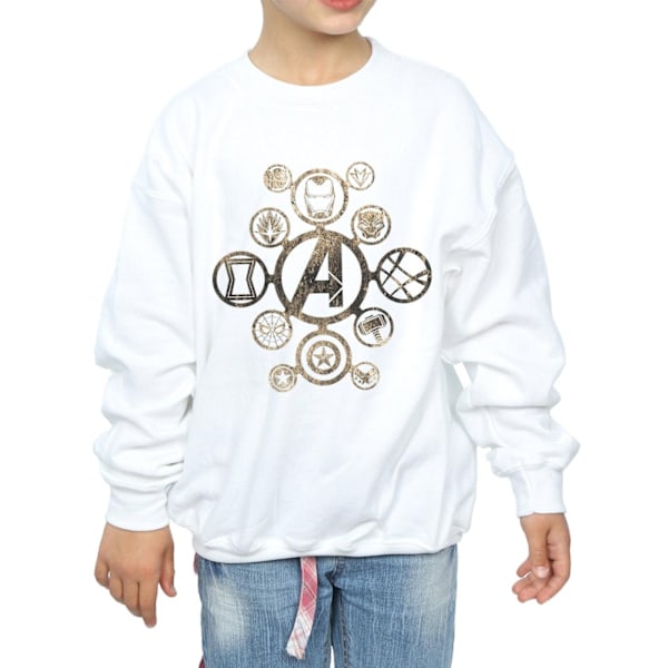 Marvel Girls Avengers Infinity War Icons Sweatshirt 5-6 år W White 5-6 Years