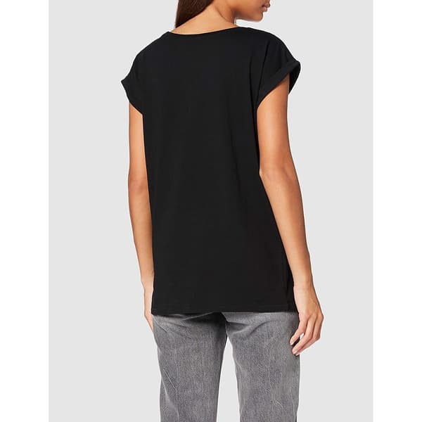 Bygg ditt varumärke Dam/Dam Organic Extended Shoulder T-Shir Black L
