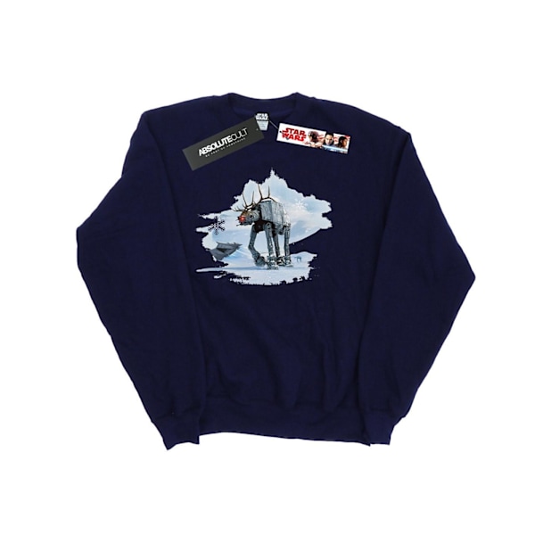 Star Wars Girls Christmas AT-AT Ren Sweatshirt 9-11 år Navy Blue 9-11 Years