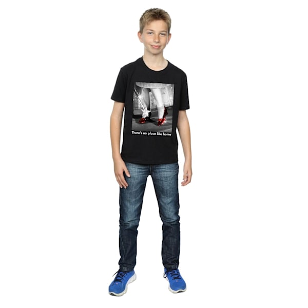 Trollkarlen från Oz Pojkar Rubin Tofflor Foto T-Shirt 5-6 År Bla Black 5-6 Years