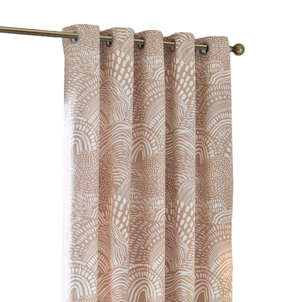 Hoem Nola Abstrakta Öglor Gardiner (2-pack) 183cm x 229cm Havregryn Oat 183cm x 229cm