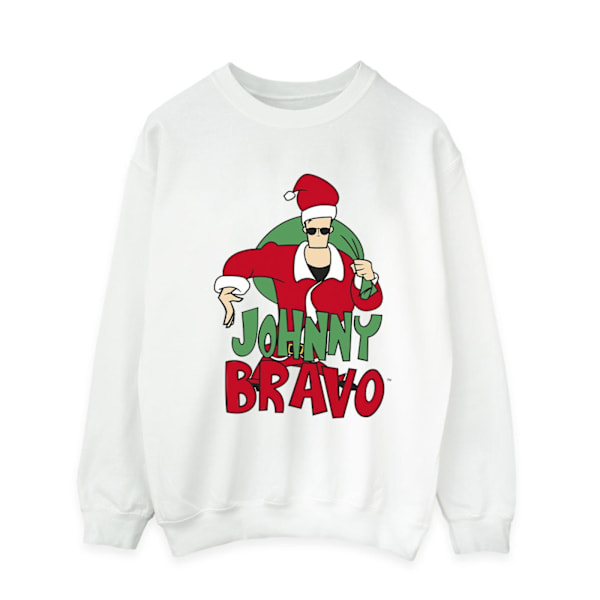 Johnny Bravo Herr Johnny Christmas Sweatshirt L Vit White L