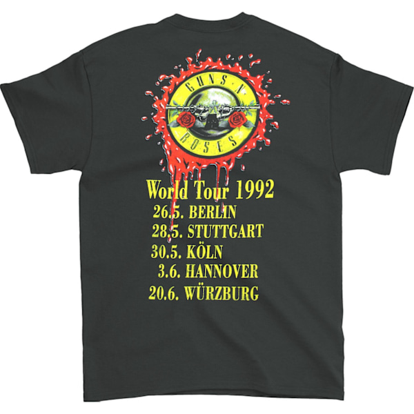 Guns N Roses Unisex Adult Use Your Illusion World Tour Back Pri Black S