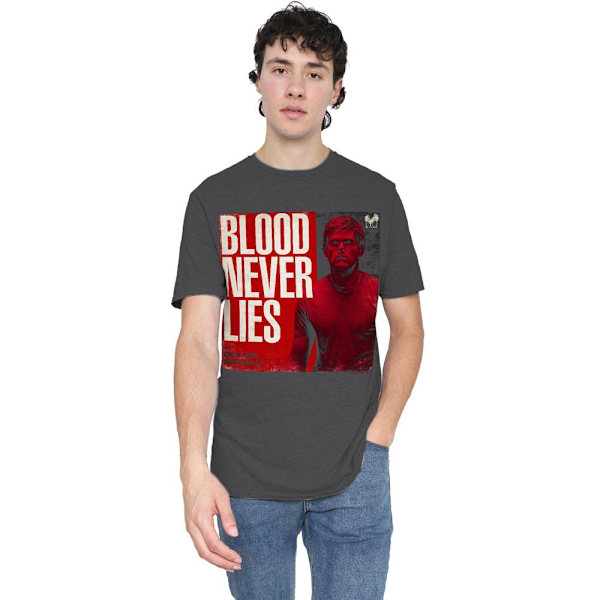 Dexter Unisex Vuxen Cover T-Shirt L Kolgrå Charcoal L