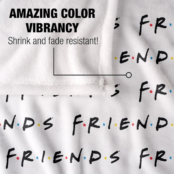 Friends Filt med Upprepat Logo One Size Flerfärgad Multicoloured One Size