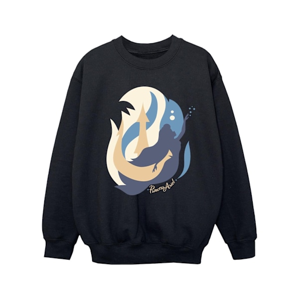 Disney Girls The Little Mermaid Färgsiluetter Sweatshirt 7 Black 7-8 Years