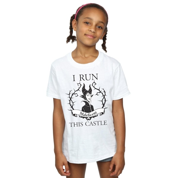 Maleficent Girls I Run This Castle Bomull T-shirt 9-11 år Vit White 9-11 Years