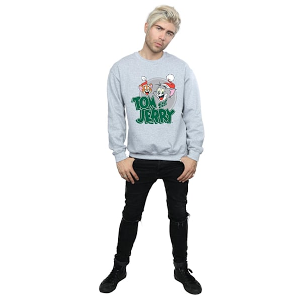 Tom And Jerry Herr Julhälsningar Sweatshirt M Sports Grey Sports Grey M