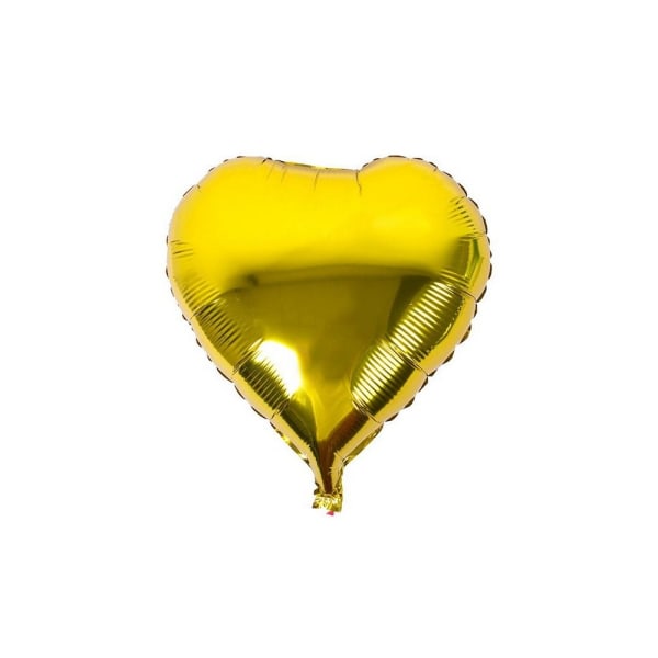 Realmax Hjärtformad Folieballong (10-pack) One Size Guld Gold One Size