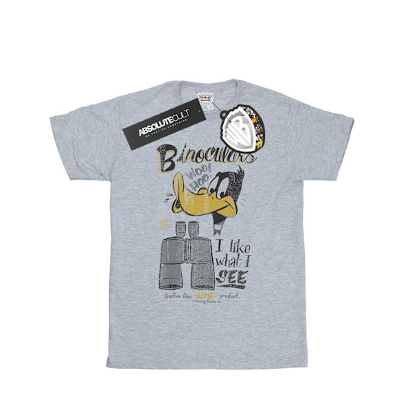 Looney Tunes Girls Daffy Duck Kikare Bomull T-shirt 9-11 År Sports Grey Sports Grey 9-11 Years