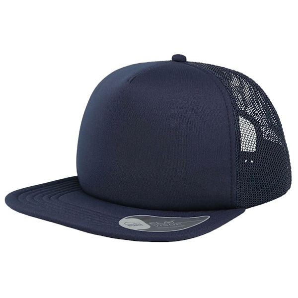 Atlantis Unisex Snap 90-talets Platta Visir 5 Panel Trucker Cap En Storlek Navy One Size