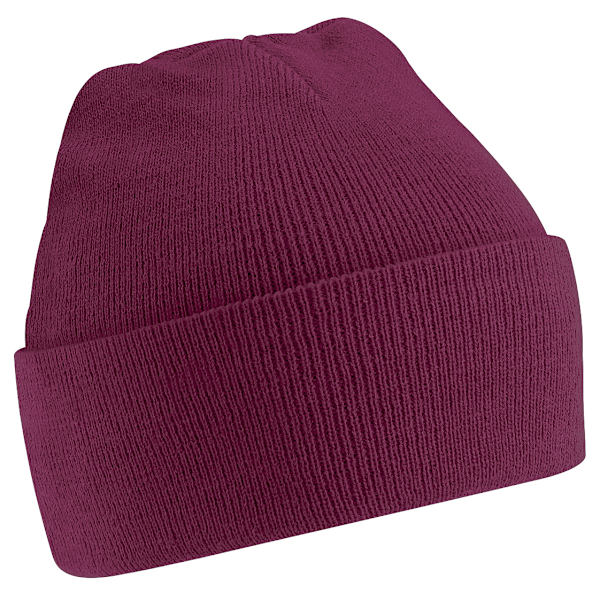 Beechfield Soft Feel Stickad Vintermössa En Storlek Bourgogne Burgundy One Size