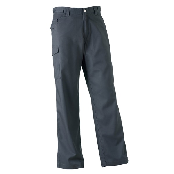 Russell Workwear Herr Polycotton Twill Byxa / Byxor (Regular Convoy Grey 34W x Regular