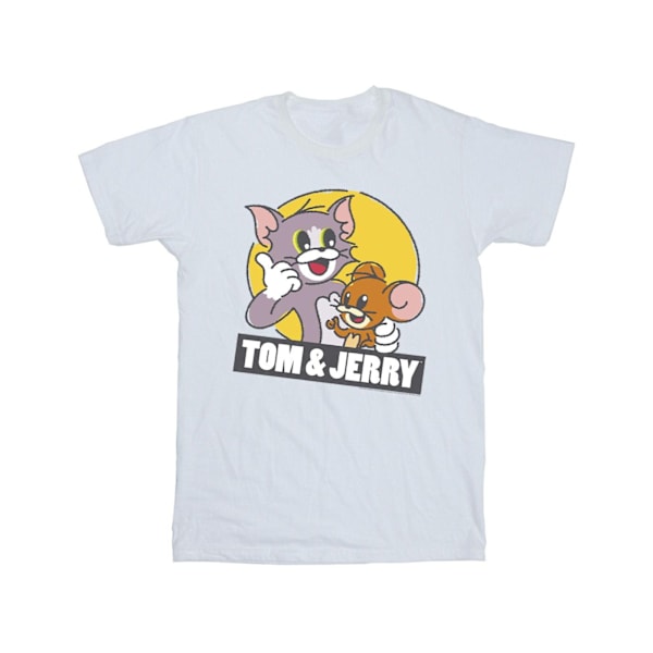 Tom And Jerry Boys Sketch Logo T-Shirt 3-4 År Vit White 3-4 Years