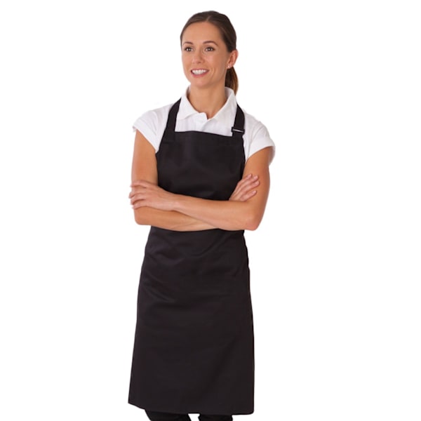Le Chef Unisex Vuxen Haklappsförkläde En Storlek Svart Black One Size