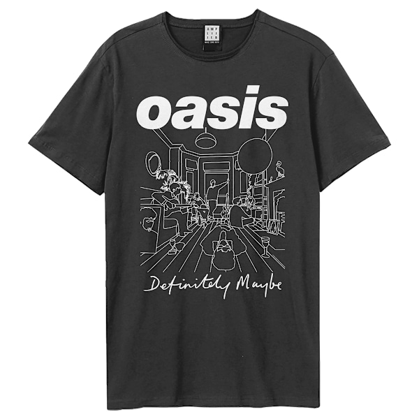 Amplified Unisex Vuxen Definitely Maybe Oasis T-Shirt S Kolgrå Charcoal S