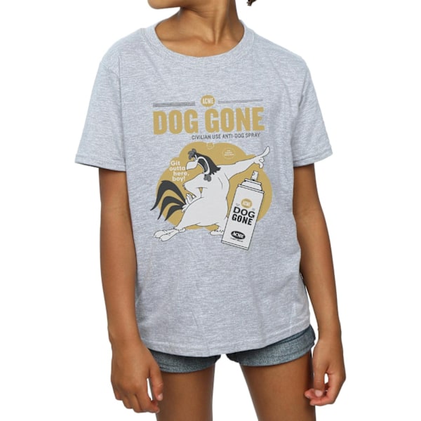 Looney Tunes Girls Foghorn Leghorn Dog Gone Bomull T-shirt 12-1 Sports Grey 12-13 Years