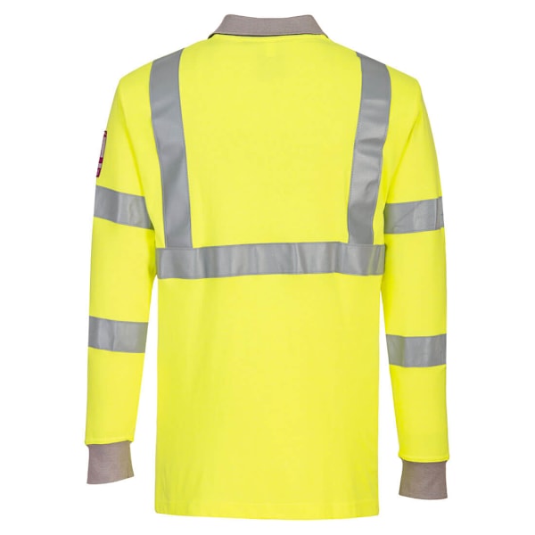 Portwest herr Hi-Vis flamskyddad antistatisk långärmad P Yellow 4XL