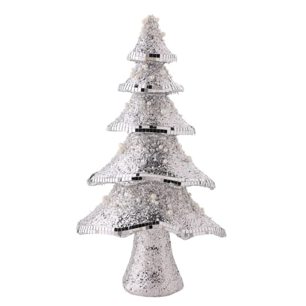 Julgransprydnad med discoplattor, en storlek, silver Silver One Size
