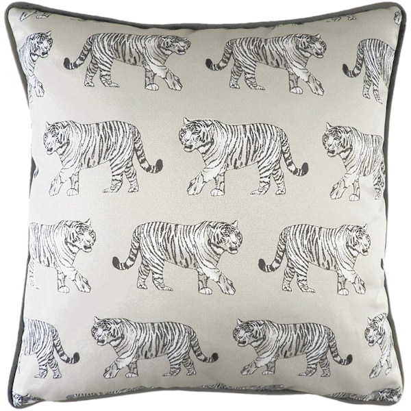 Evans Lichfield Safari Tiger Kuddeöverdrag En Storlek Vit/Grå/ White/Grey/Black One Size