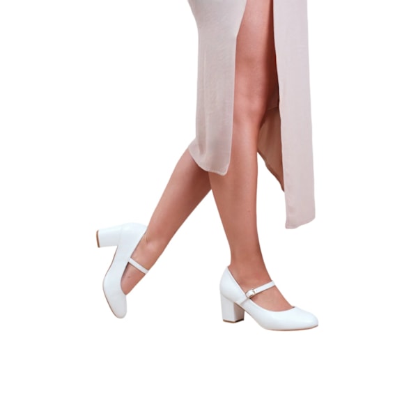Var kommer det ifrån Dam/Dam Araceli Extra Extra Wide Block White 4 UK