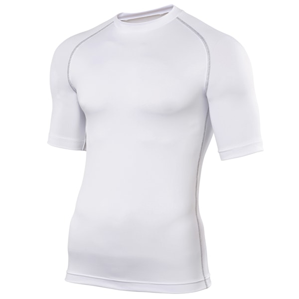 Rhino Mens Sports Base Layer Kortärmad T-shirt L/XL Vit White L/XL