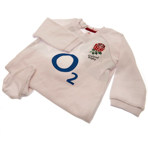 England RFU Baby 2023-2024 Pyjamas 6-9 månader Vit/Röd White/Red 6-9 Months