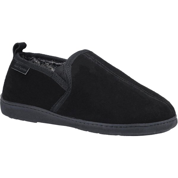 Hush Puppies herr Arnold lädertofflor 12 UK svart Black 12 UK