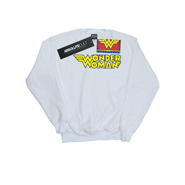 DC Comics Girls Wonder Woman Winged Logo Sweatshirt 5-6 år W White 5-6 Years