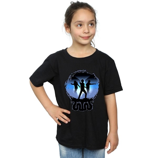 Harry Potter Girls Attack Silhouette Bomull T-shirt 5-6 år B Black 5-6 Years