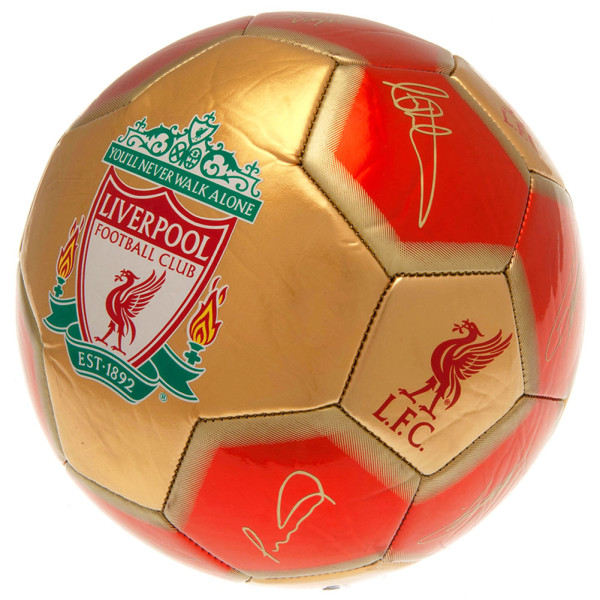 Liverpool FC YNWA Signature Football 5 Röd/Guld Red/Gold 5