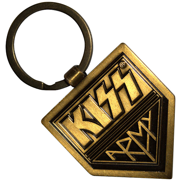 Kiss Army Vimpel Dubbelsidig Nyckelring One Size Guld Gold One Size