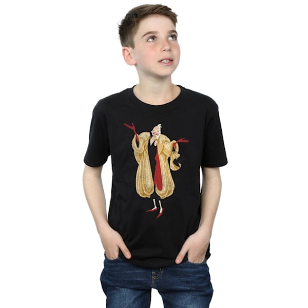 Disney Boys 101 Dalmatians Classic Cruella De Vil T-Shirt 12-13 Black 12-13 Years