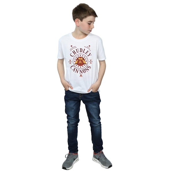 Harry Potter Boys Chudley Cannons Logo T-Shirt 5-6 år Vit White 5-6 Years